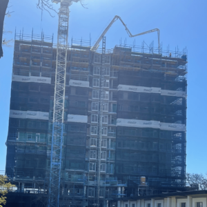 Grandton Applecross Building - Construction Update - August 2023 - South Elevation - Level 14 being poured.